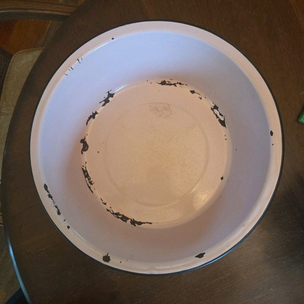 Vintage Pink Enamel Bowl